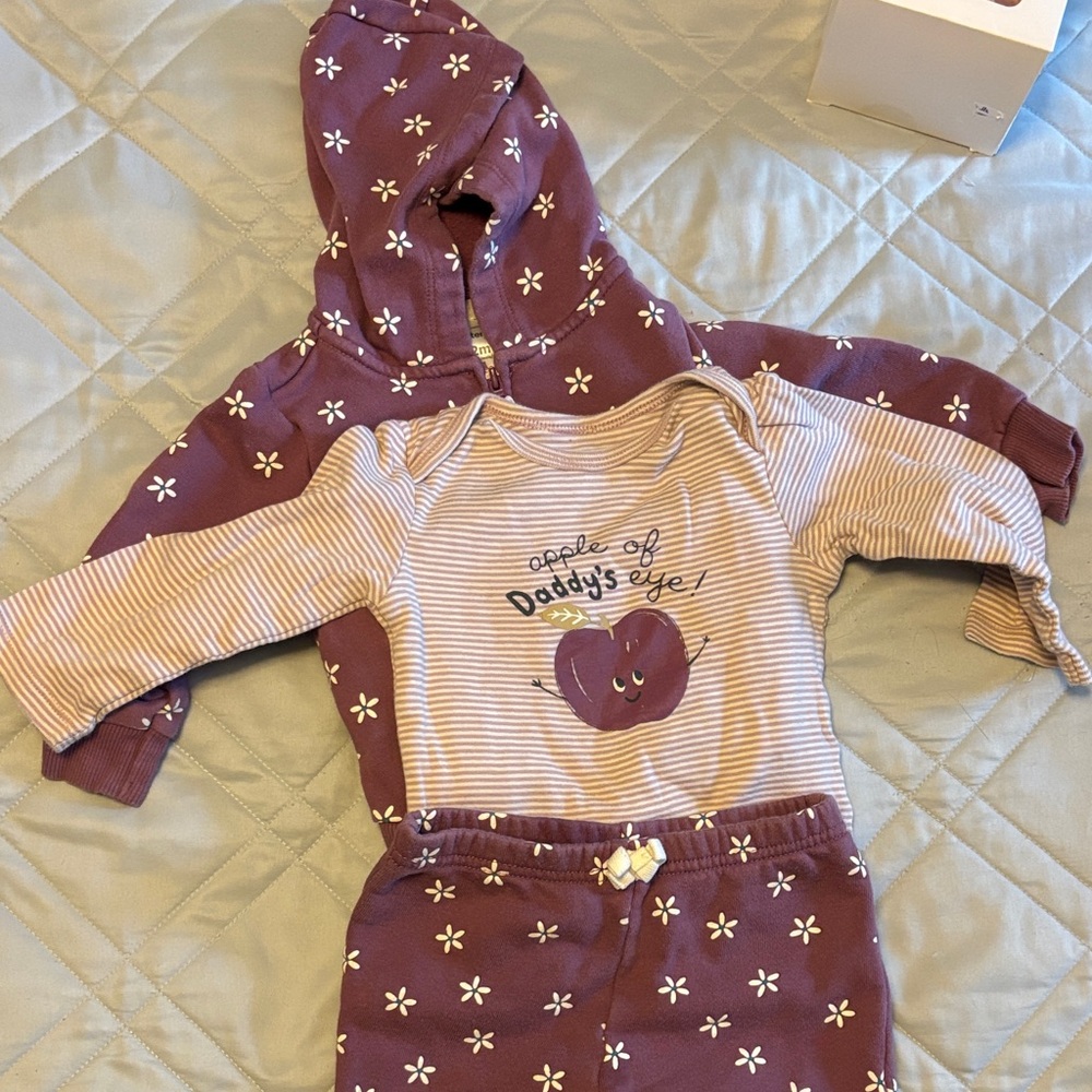 Carter's Plum Baby Outfit